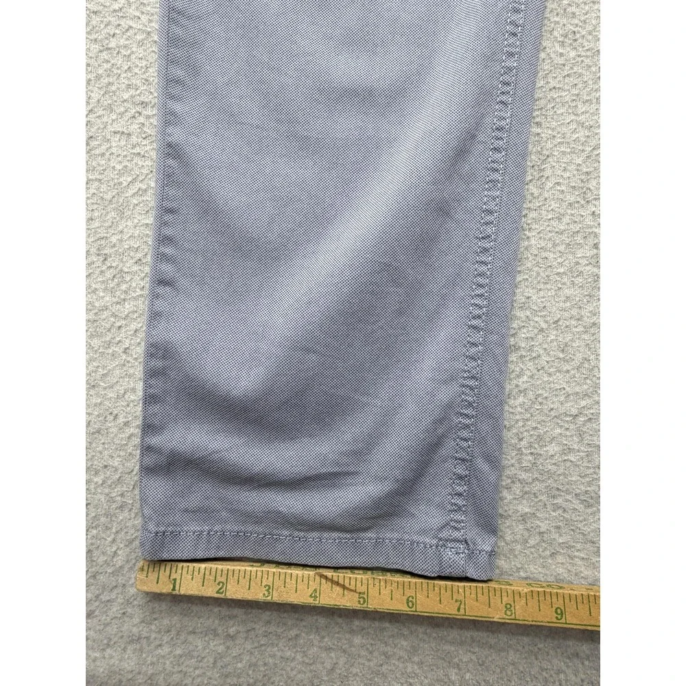 Brax Pants Mens 36x32 Light Blue Gray Cooper Fancy Regular Fit Micro Print Chino